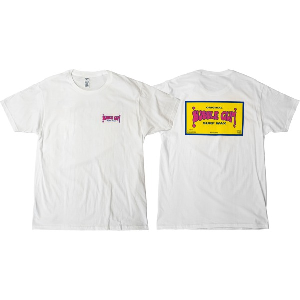Bubble Gum Surf Wax Original Logo White Men's Short Sleeve T-Shirt - Medium