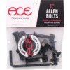 Ace Trucks MFG. Allen Head Black Skateboard Hardware Set - 1"