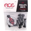 Ace Trucks MFG. Phillips Black Skateboard Hardware Set - 7/8"