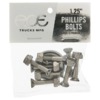 Ace Trucks MFG. Phillips Silver Skateboard Hardware Set - 1 1/4"