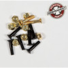 Independent Truck Company Cross Phillips Head Black / Gold Skateboard Hardware Set - 7/8"