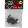 Pig Wheels Phillips Head Black / Silver Skateboard Hardware Set - 7/8"