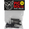 Pig Wheels Phillips Head Black / Silver Skateboard Hardware Set - 1.25"