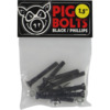 Pig Wheels Phillips Head Black / Silver Skateboard Hardware Set - 1 1/2"