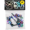 Pig Wheels Prime Allen Neo-Chrome Skateboard Hardware Set - 1"