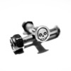 Screw City Hardware Skull Black Skateboard Hardware Set - 1"
