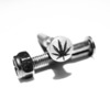 Screw City Hardware Sweet Leaf Black Skateboard Hardware Set - 1"