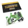 Standard Phillips Head Alien Green Skateboard Hardware Set - 1"