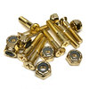 Standard Phillips Head Gangsta Gold Skateboard Hardware Set - 1"