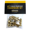 Standard Phillips Head Gangsta Gold Skateboard Hardware Set - 1"