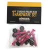Standard Phillips Head Unicorn Pink Skateboard Hardware Set - 1"