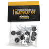 Standard Phillips Head Bone White Skateboard Hardware Set - 1"