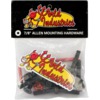 World Industries Skateboards Allen Black / Red Skateboard Hardware Set - 7/8"