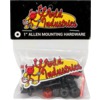 World Industries Skateboards Allen Black / Red Skateboard Hardware Set - 1"