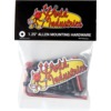 World Industries Skateboards Allen Black / Red Skateboard Hardware Set - 1.25"