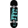 Alien Workshop Skateboards Abduction Black / Teal Mid Complete Skateboards - 7.5" x 31.6"