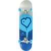 Blueprint Skateboards Spray Heart Silver / Blue Mini Complete Skateboard - 7" x 29"