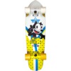 Dusters California Skateboards Flashback Felix Yellow / White Cruiser Complete Skateboard - 7.9" x 28"