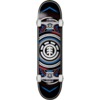 Element Skateboards Hatched Red / Blue Complete Skateboard - 7.7" x 31.25"