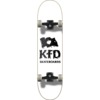 KFD Skateboards Thrashed Stacked White Complete Skateboard - 7.75" x 31.7"