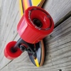 Layback Longboards Finish Line Red Longboard Complete Skateboard - 9.12" x 39"