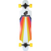 Layback Longboards Sunstripe Drop-Through White Longboard Complete Skateboard - 9.75" x 40"