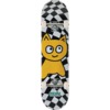 Meow Skateboards Big Cat Checker Twist Black / White Complete Skateboard - 7.75" x 31.8"