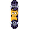 Meow Skateboards Big Cat Checker Twist Purple Complete Skateboard - 8.25" x 32"