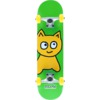 Meow Skateboards Big Cat Green Mid Complete Skateboards - 7.5" x 30.25"