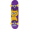 Meow Skateboards Big Cat Purple Mid Complete Skateboards - Soft Top Griptape - 7.5" x 30.8"