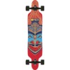 Omen Boards Native American Mask Drop Through with Flex Longboard Complete Skateboard - 9.12" x 41.5"