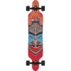 Omen Boards Native American Mask Drop Through with Flex Longboard Complete Skateboard - 9.12" x 41.5"