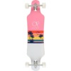 Ocean Pacific Sunset Drop Through Pink / White Longboard Complete Skateboard - 9.5" x 39"