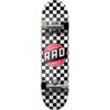 RAD Wheels Checker White / Black w/ Red Complete Skateboard - 7.75" x 31.25"