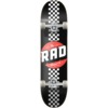 RAD Wheels Checker Stripe Black / White Complete Skateboard - 8" x 31.5"