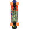 Swell Skateboards Tiki Volcano Black / Black / Orange Cruiser Complete Skateboard - 6" x 22"