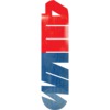 411 Video Magazine Cut Out Red / Blue Skateboard Deck - 8"