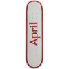 April Skateboards AP OG Logo White / Red Skateboard Deck - 8" x 31.91"