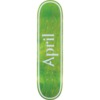 April Skateboards OG Logo Invert Green Skateboard Deck - 8" x 31.91"