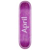April Skateboards OG Logo Purple Skateboard Deck - 8"