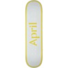 April Skateboards OG Logo Twin Yellow / White Skateboard Deck - 8" x 31.91"
