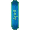 April Skateboards OG Logo Blue / Green Skateboard Deck - 8.5" x 32.2"