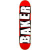 Baker Skateboards Brand Logo Red / White Skateboard Deck - 7.3" x 29.49"