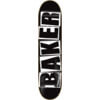 Baker Skateboards Brand Logo Black / White Skateboard Deck - 8" x 31.5" - Complete Skateboard Bundle