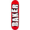 Baker Skateboards Brand Logo Red / White Skateboard Deck - 8" x 31.5"