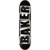 Baker Skateboards Brand Logo Black / White Skateboard Deck - 8.47" x 32"