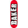 Baker Skateboards Brand Logo Red / White Skateboard Deck - 8.5" x 32"