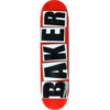 Baker Skateboards Brand Logo Red / Black Skateboard Deck - 8.75" x 32"