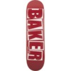 Baker Skateboards Riley Hawk Brand Name Maroon Skateboard Deck B2 - 8" x 32" - Complete Skateboard Bundle