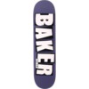Baker Skateboards Rowan Zorilla Brand Name Purple Skateboard Deck B2 - 8" x 32" - Complete Skateboard Bundle